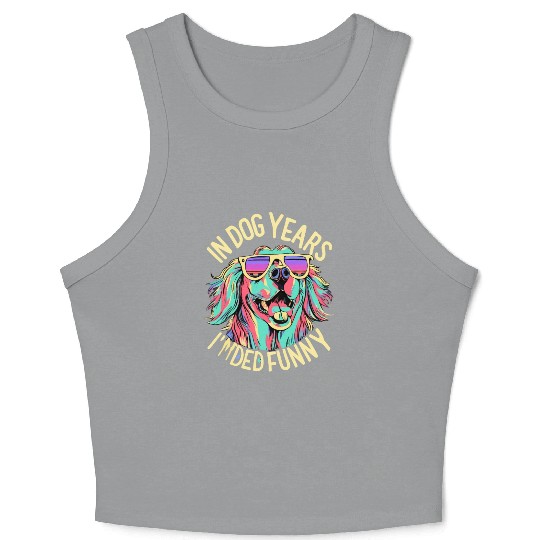 golden retriever design Crop Tank Top for dog lover