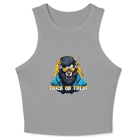 Halloween werewolf Crop Tank Top