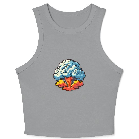 Explosion Fireworks Pyrotechnics Crop Tank Top