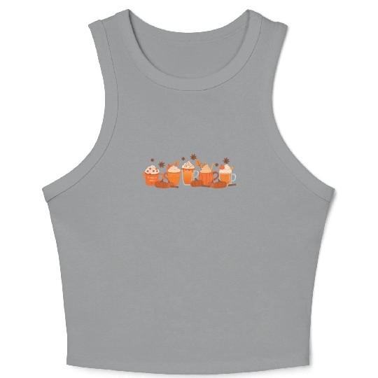 Tis The Season Pumpkin Spice Fall Autumn Season Crop Tank Top
