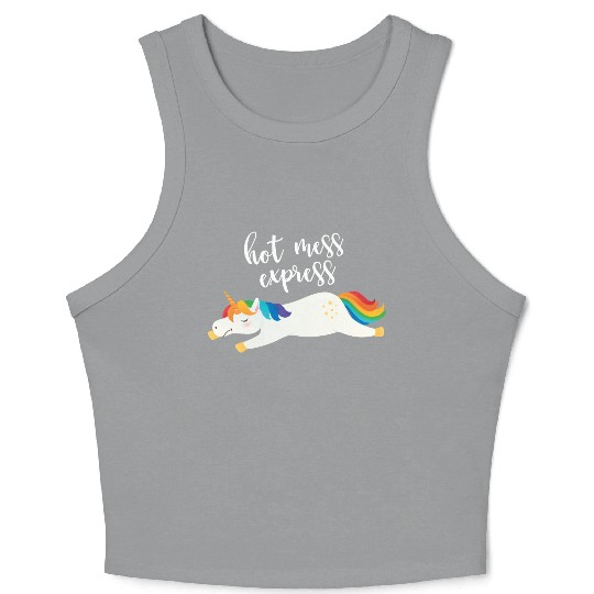 Hot Mess Express Magical Unicorn Crop Tank Top