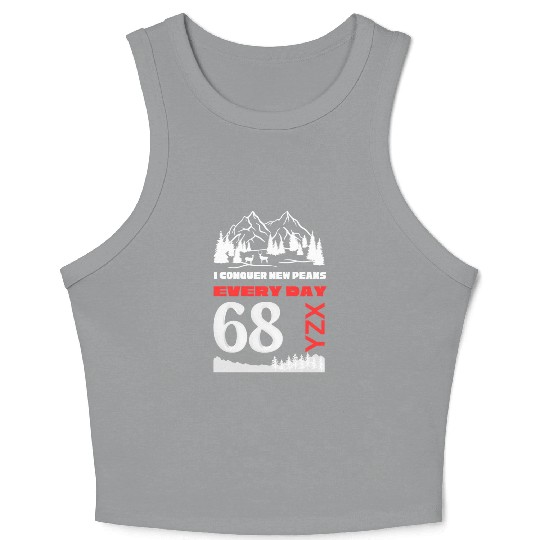conquer new peaks every day Crop Tank Top