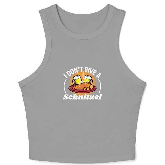 I Dont Give A Schnitzel Germany Food Crop Tank Top
