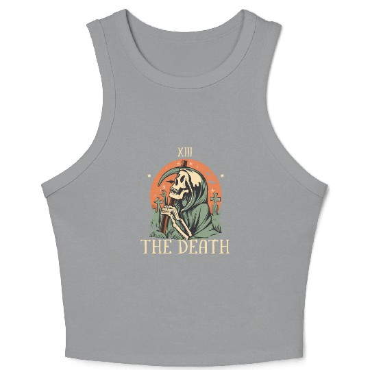 The Death Magic Tarot Skeleton Halloween Crop Tank Top