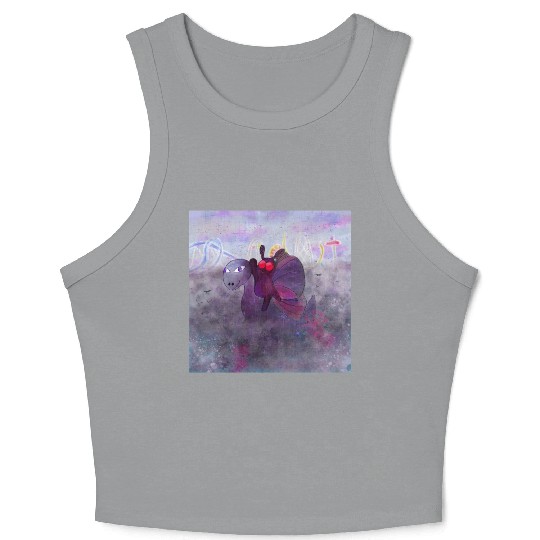 Mothman and Bessie the Lake Erie Monster's Vacay Crop Tank Top