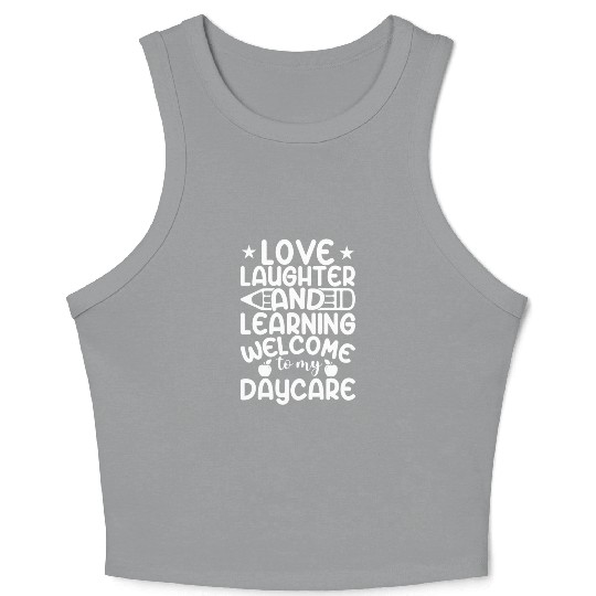 Daycare Provider Childcare Pre-k Teacher Appreciat Crop Tank Top