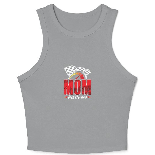 Mom Pit Crew Crop Tank Top