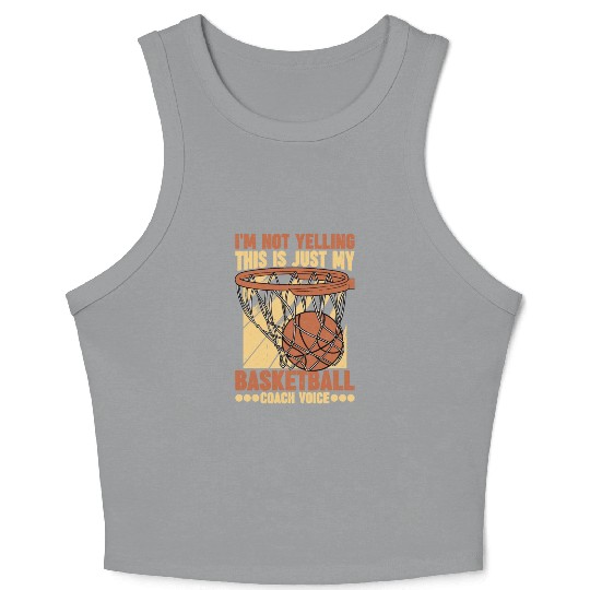 This Is Just My Basketball Coach Voice 1 Crop Tank Top