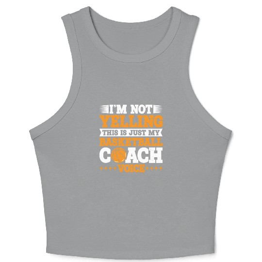 This Is Just My Basketball Coach Voice 3 Crop Tank Top