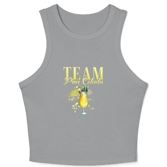 Team Pina Colada Cocktail Bartender Crop Tank Top