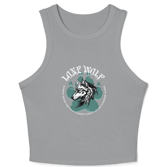 Lone Wolf Inspirational Leader Truther Quote Crop Tank Top