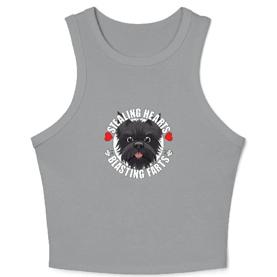 Affenpinscher Comedy Stealing Hearts Blasting Crop Tank Top