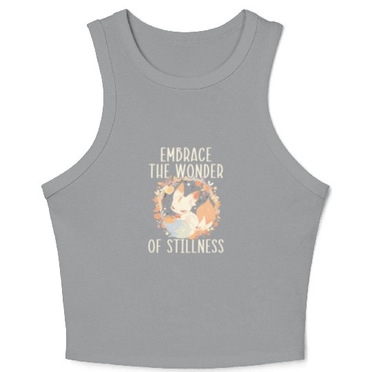 Sleeping Fox Sleepyhead Napping Sleep Fox Lover Crop Tank Top