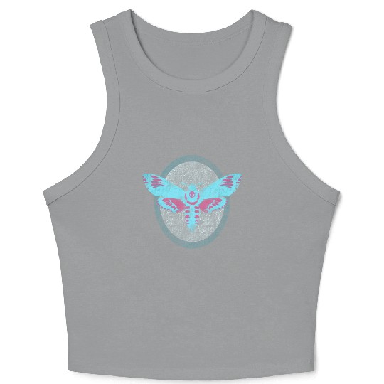 Framed Death's Head Hawk Moth Crop Tank Top