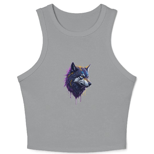 Wolf | Wild Animal Crop Tank Top