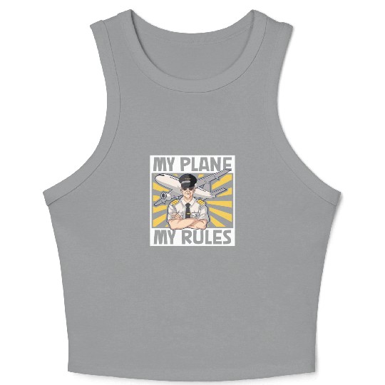 Pilot Aviation Airplane Airline Future Pilots Crop Tank Top