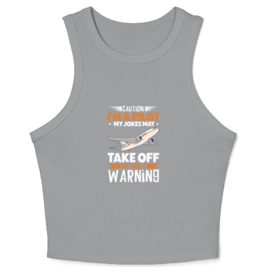 Pilot Aviation Airplane Airline Future Pilots Crop Tank Top