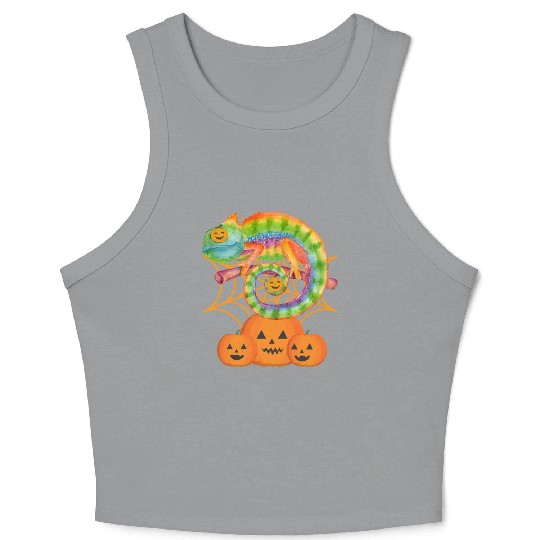 halloween Chameleon Crop Tank Top