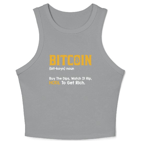 Vintage Bitcoin Definition Design Crop Tank Top