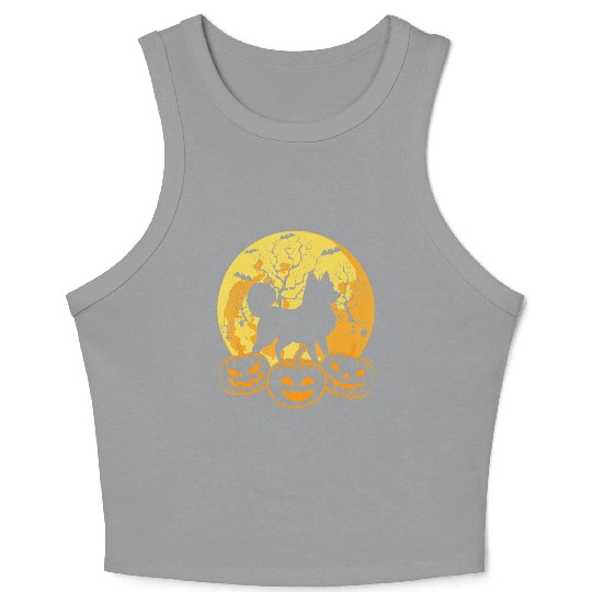 Cool Halloween Costumes Siberian Husky Dog Lover Crop Tank Top