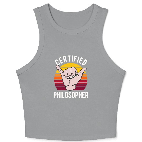 Certified Philosopher Philosophy Teacher Crop Tank Top