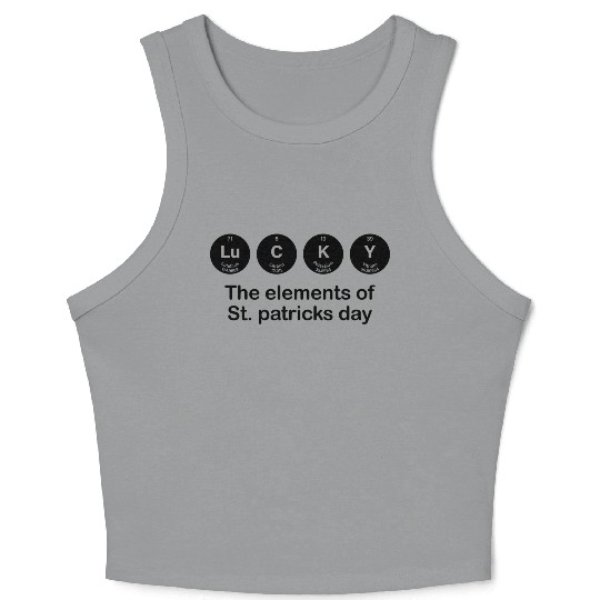 Periodic Table Elements Of Lucky Irish St Patrick Crop Tank Top