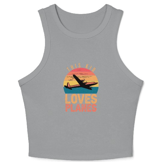 This Kid Loves Planes Crop Tank Top