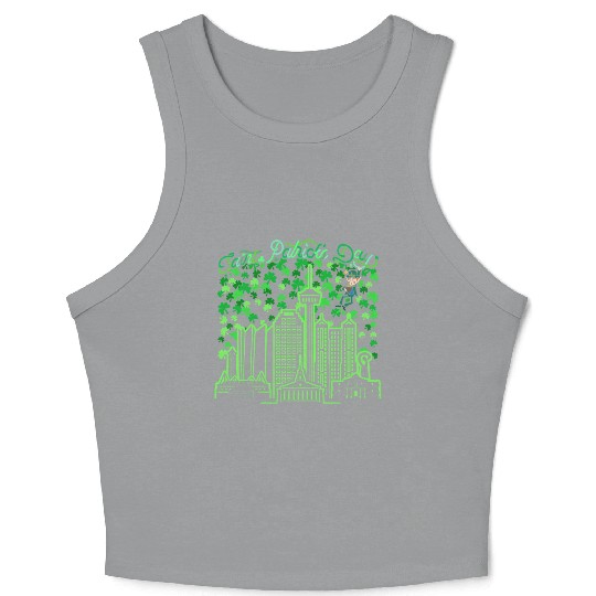 Saint Patrick's Day San Antonio Texas Crop Tank Top
