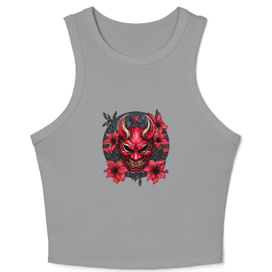 Hannya Red Lily Crop Tank Top