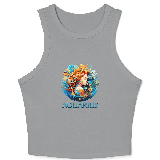 Embrace Your Aquarius Identity: Aquarius Pride Crop Tank Top