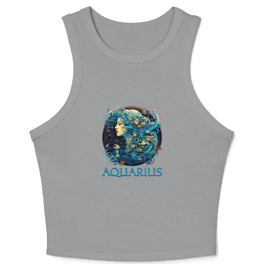 Embrace Your Aquarius Identity: Aquarius Zodiac Crop Tank Top