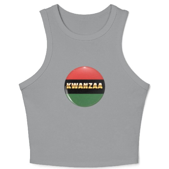 Embracing Kwanzaa: Red, Green, and Black Pride. Crop Tank Top