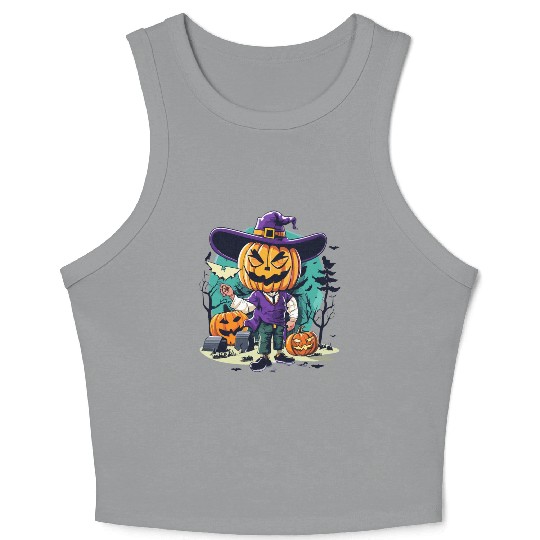 Boy Candy Punppkin Halloween Crop Tank Top