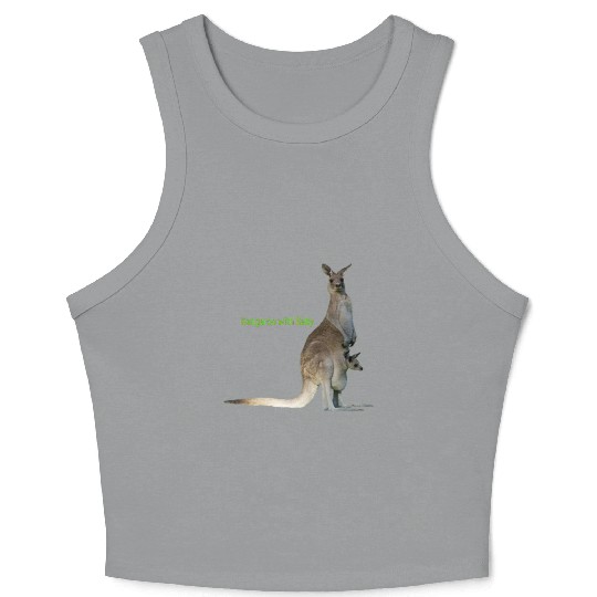 baby with kangaroo Crop Tank Top