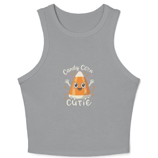 candy corn cutie Halloween Gift Crop Tank Top