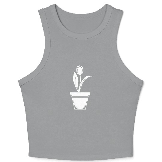 Tulip Gardening Floral Crop Tank Top