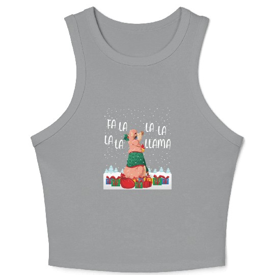 Fa La La La La La Llama Funny Gift Crop Tank Top