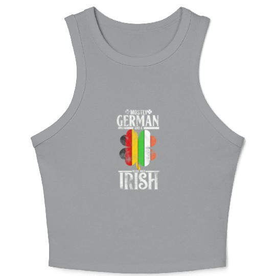 Funny German A Wee Bit Irish Pub Germany Gifts Crop Tank Top