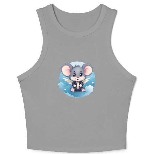 Mouse Angel Wings Rat Crop Tank Top