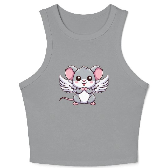 Mouse Angel Wings Crop Tank Top