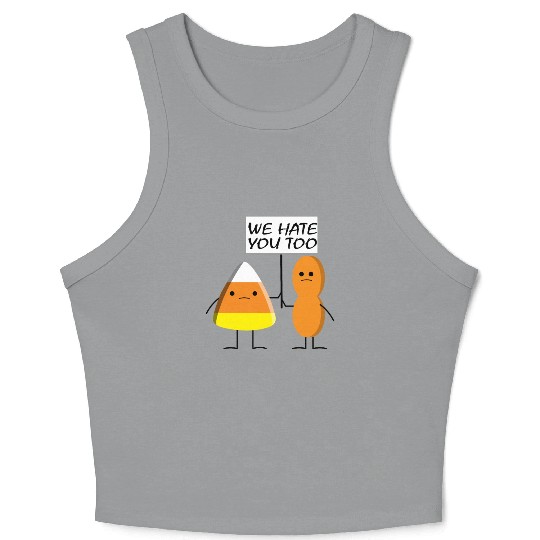 Candy Corn and Circus Peanut, Cute and Sassy Candy Crop Tank Top