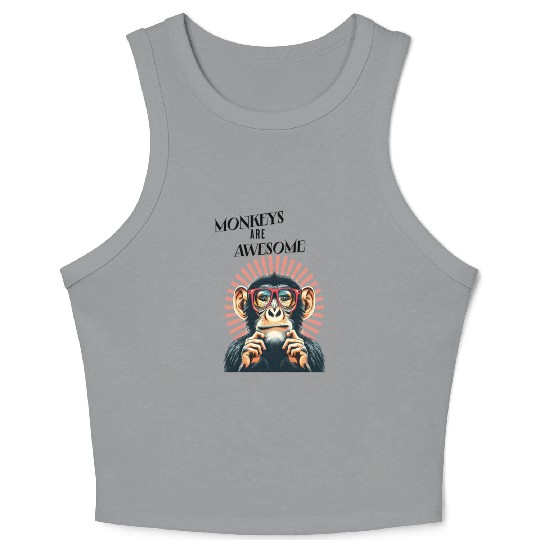 monkey are the awesome Crop Tank Top