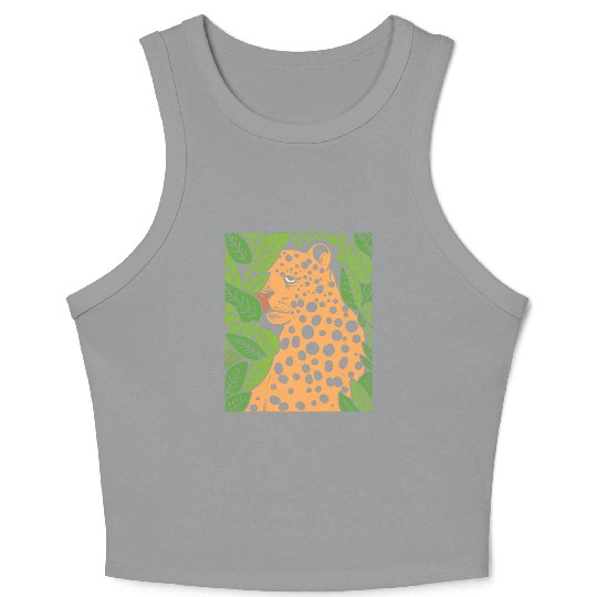 Jaguar in Forest Wildlife Biologist Gift Crop Tank Top