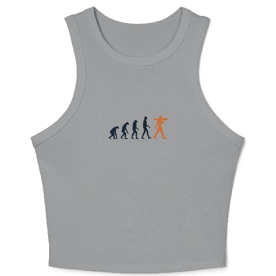 Carpenter Evolution Woodturner Joiner Woodworker Crop Tank Top