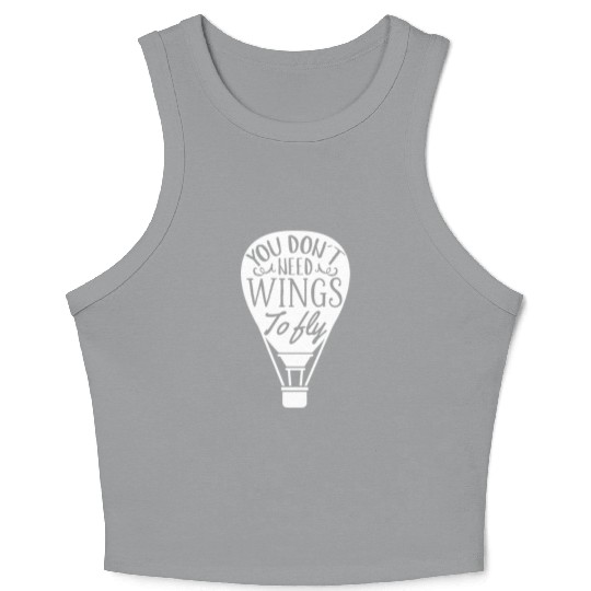 Hot air balloon sayings | aviation hobby gift Crop Tank Top