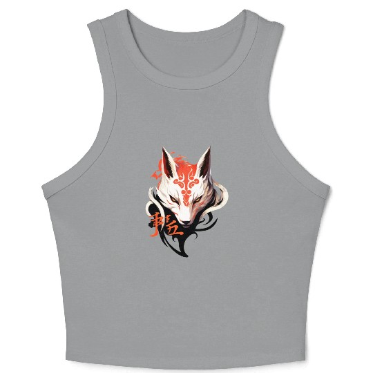 Fox Maske Kumiho Japan Kitsune Samurai Anime Crop Tank Top