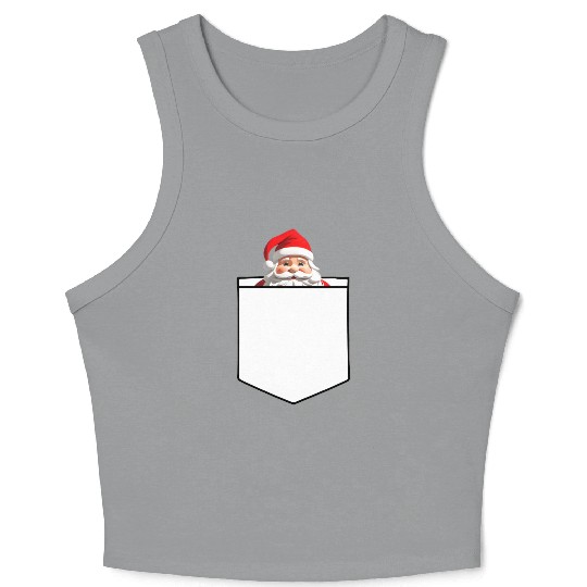 Fake Pocket snata claus Crop Tank Top