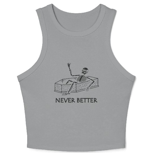 Never Better Skeleton Crop Tank Top