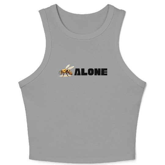 Bee Alone Graphic Crop Tank Top