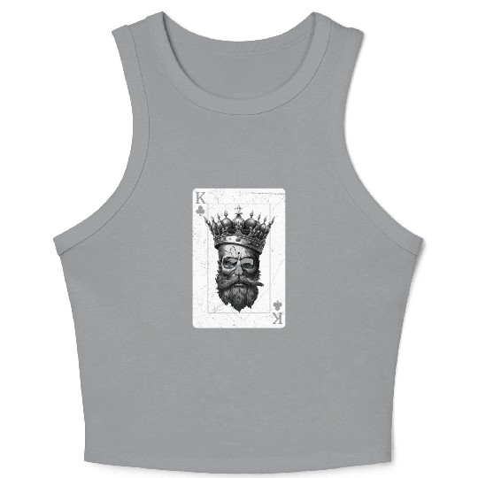 Card Game Gothic Halloween Poker Creepy Crop Tank Top